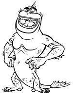 A coloring page of monsters versus aliens